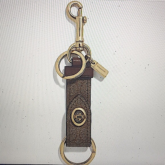 (UNISEX) COACH - TRIGGER SNAP BAG CHARM/KEYCHAIN IN CANVAS - Picture 5 of 13